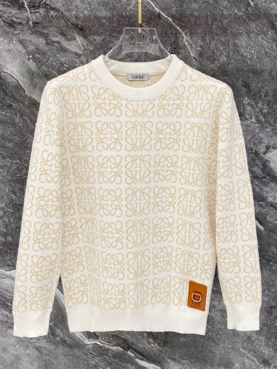 Loewe Other - Loewe Cream and Beige Anagram-Jacquard Sweater
